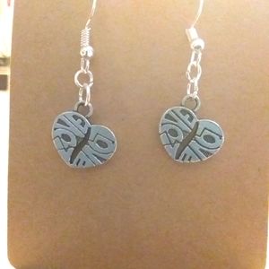 Heart "Love" Earrings